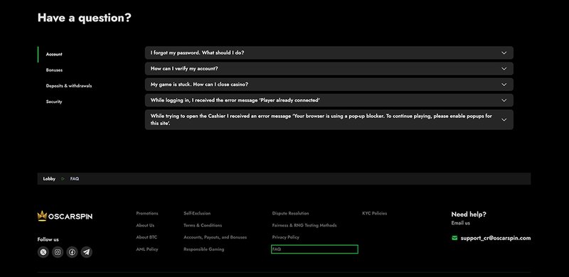 Global - oscarspin casino